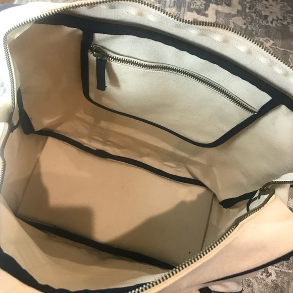 Parker Thatch Beige Canvas Tote Bag (Tennis) - Picture 3 of 9